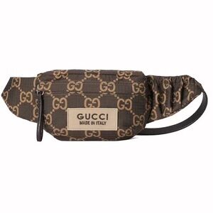 Gucci Brown GG Monogram Belt Bag with Adjustable Strap